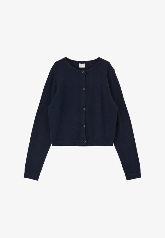 S.Oliver MIT MUSTER - Strickjacke - Navy