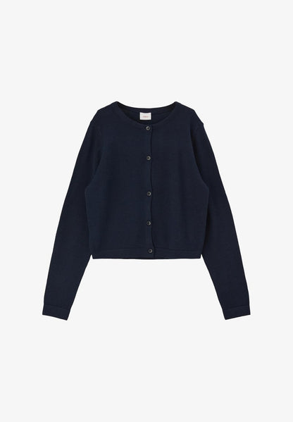 S.Oliver MIT MUSTER - Strickjacke - Navy