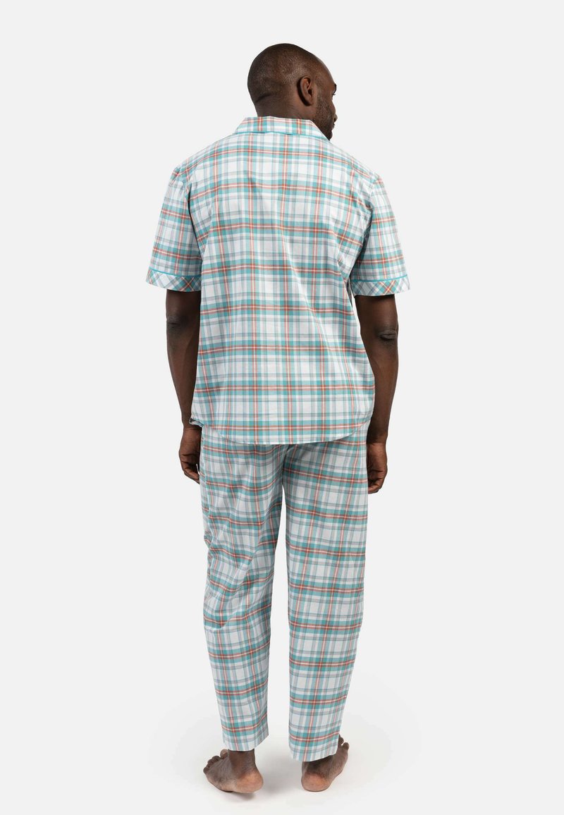 Cyberjammies KURZARM - Nachtwäsche Shirt - Blue Checks