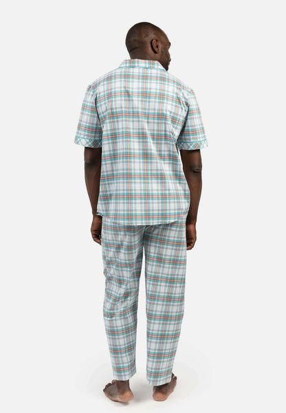Cyberjammies KURZARM - Nachtwäsche Shirt - Blue Checks