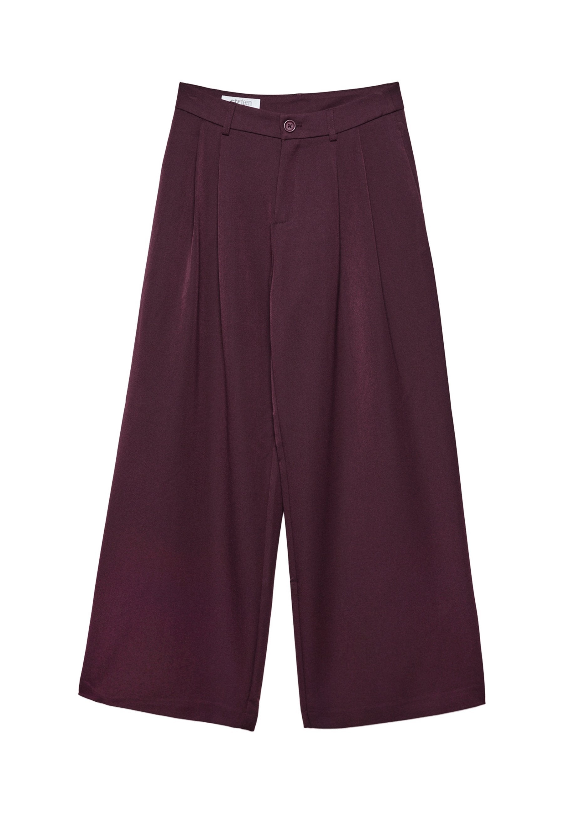Stradivarius WIDE LEG SMART WITH DARTS - Trousers - Grey