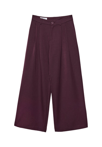 Stradivarius WIDE LEG SMART WITH DARTS - Trousers - Grey