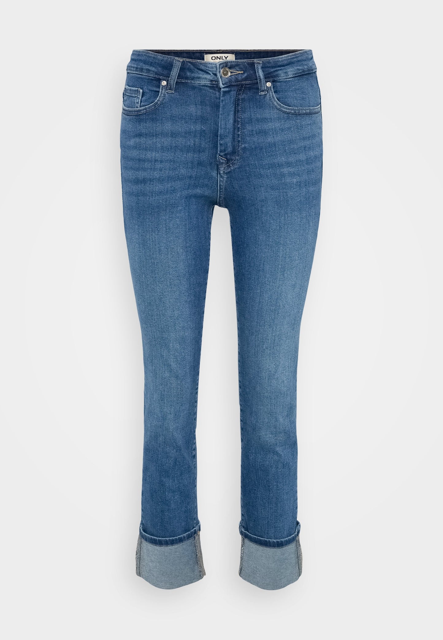 ONLY Petite ONLSUI MID FOLD UP - Slim Fit Jeans - Medium Blue Denim