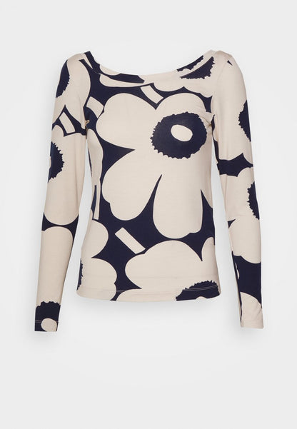 Marimekko LIAANI UNIKKO - Langarmshirt - Dark Blue/grey
