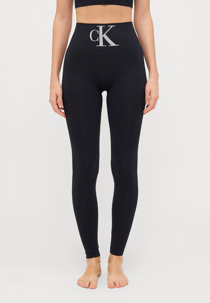 CALVIN KLEIN UNDERWEAR WOMEN HIGH WAIST MONOGRAM - Leggings - Stockings - Black