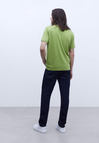ADOLFO DOMINGUEZ ROUND - T-Shirt Basic - Green
