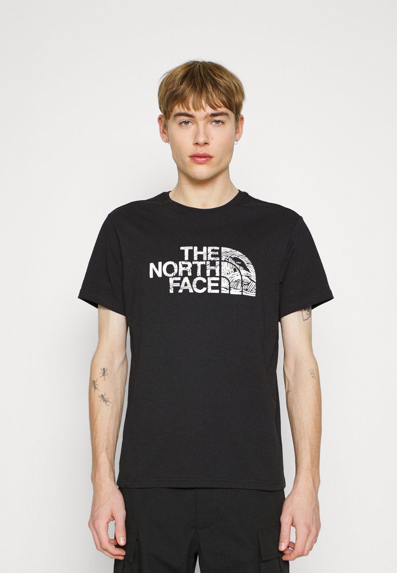 The North Face WOODCUT DOME TEE - T-Shirt Print - Black