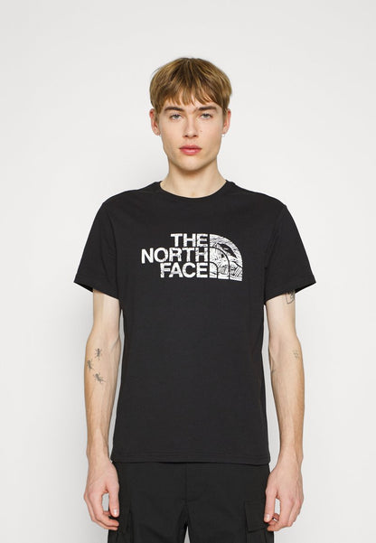 The North Face WOODCUT DOME TEE - T-Shirt Print - Black
