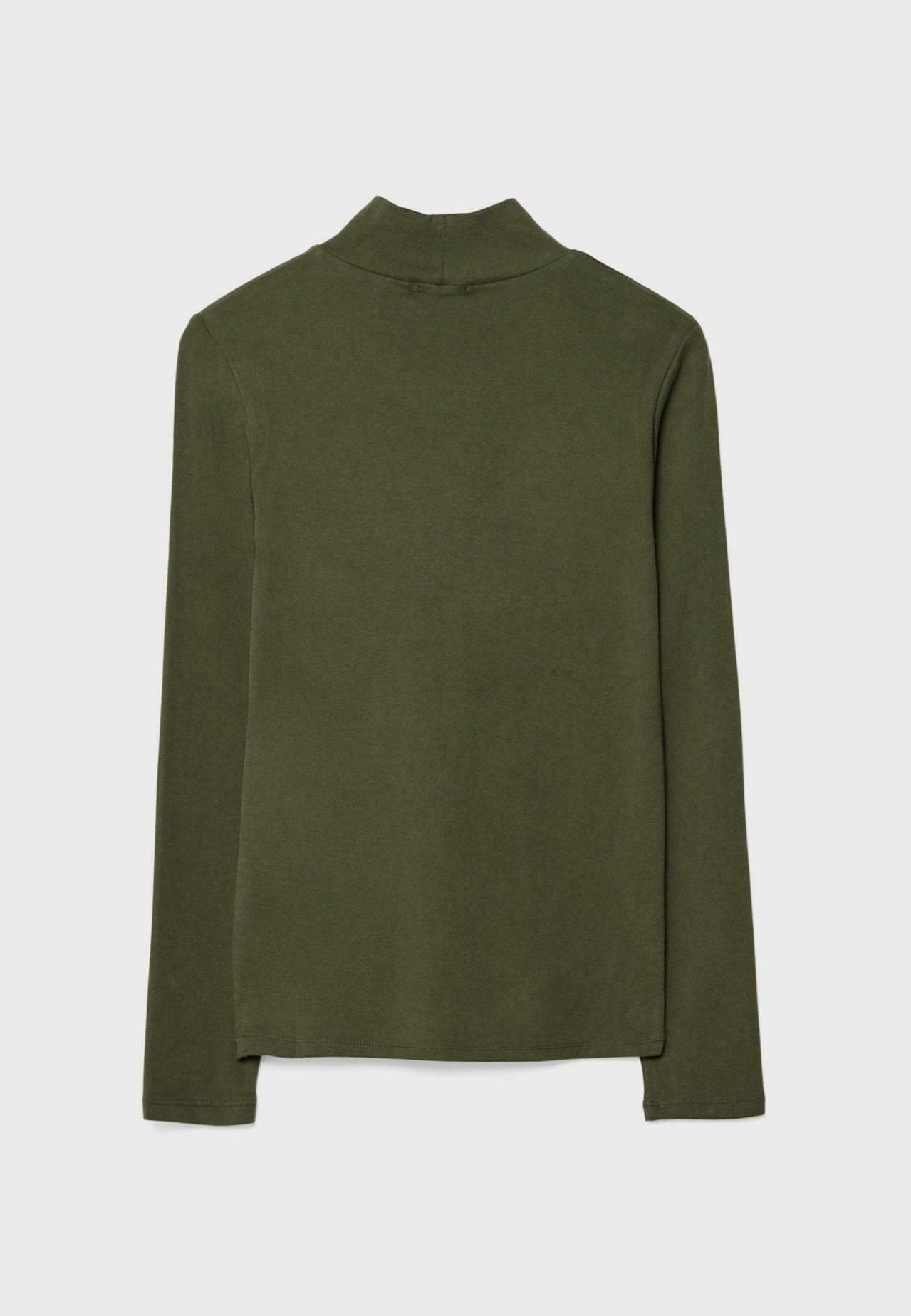 Stradivarius BASIC HIGH NECK - Long Sleeved Top - Green