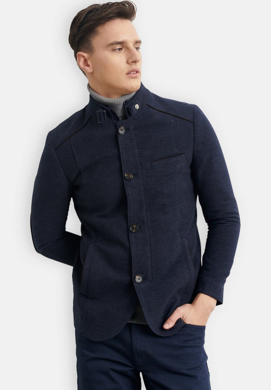  STANDARD FIT FIGURED - Übergangsjacke - Navy Blue