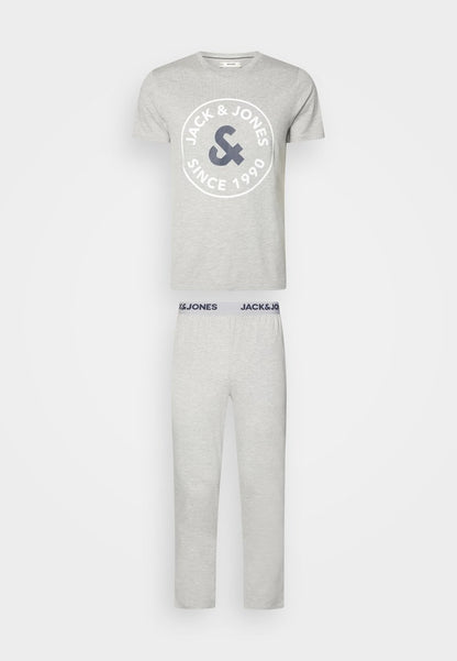 Jack & Jones JACAARON TEE AND PANTS SET - Pyjama - Light Grey