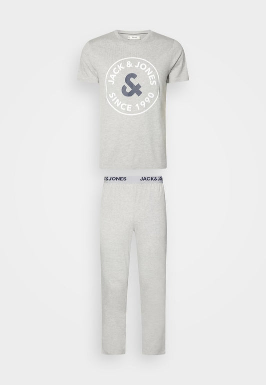Jack & Jones JACAARON TEE AND PANTS SET - Pyjama - Light Grey