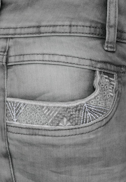 STREET ONE Jeans Shorts - Grau