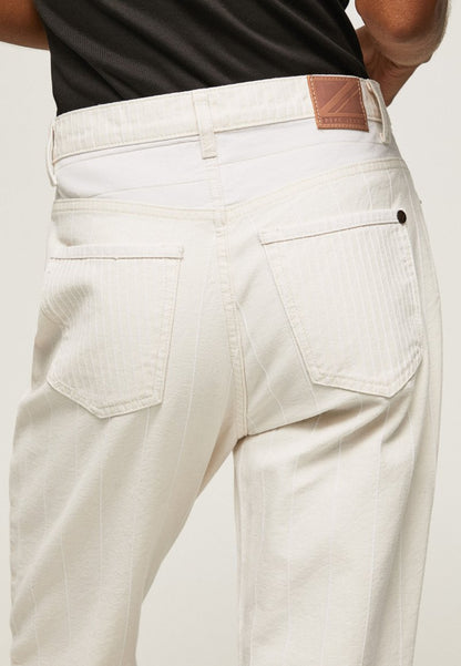 Pepe Jeans CELYN STRIPE - Stoffhose - Denim