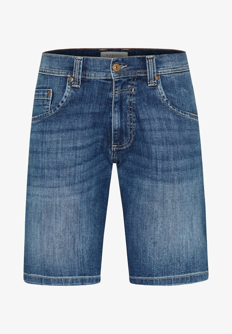 Bugatti BERMUDA - Jeans Shorts - Blau