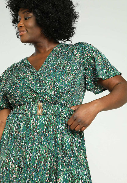  LONGUE MC CACHE COEUR CEINTURE - Freizeitkleid - Green