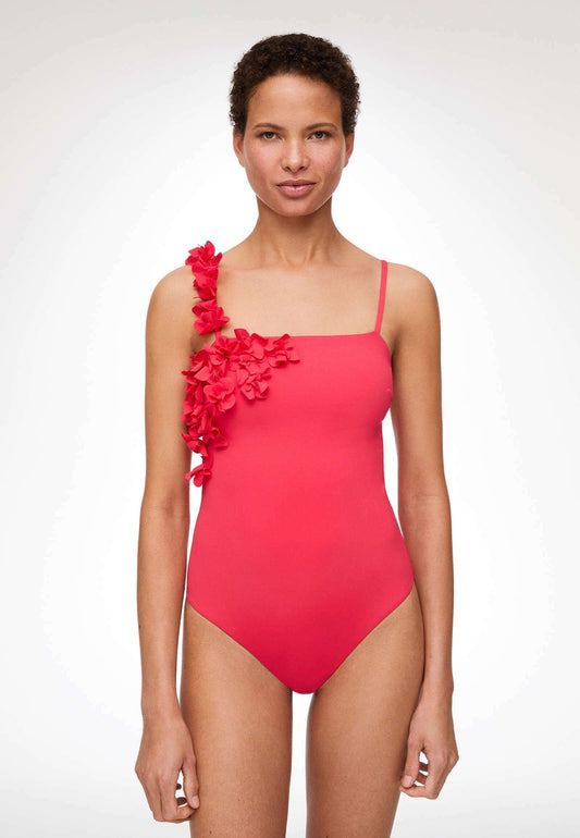 Oysho APPLIQUÉ BANDEAU - Badeanzug - Coral