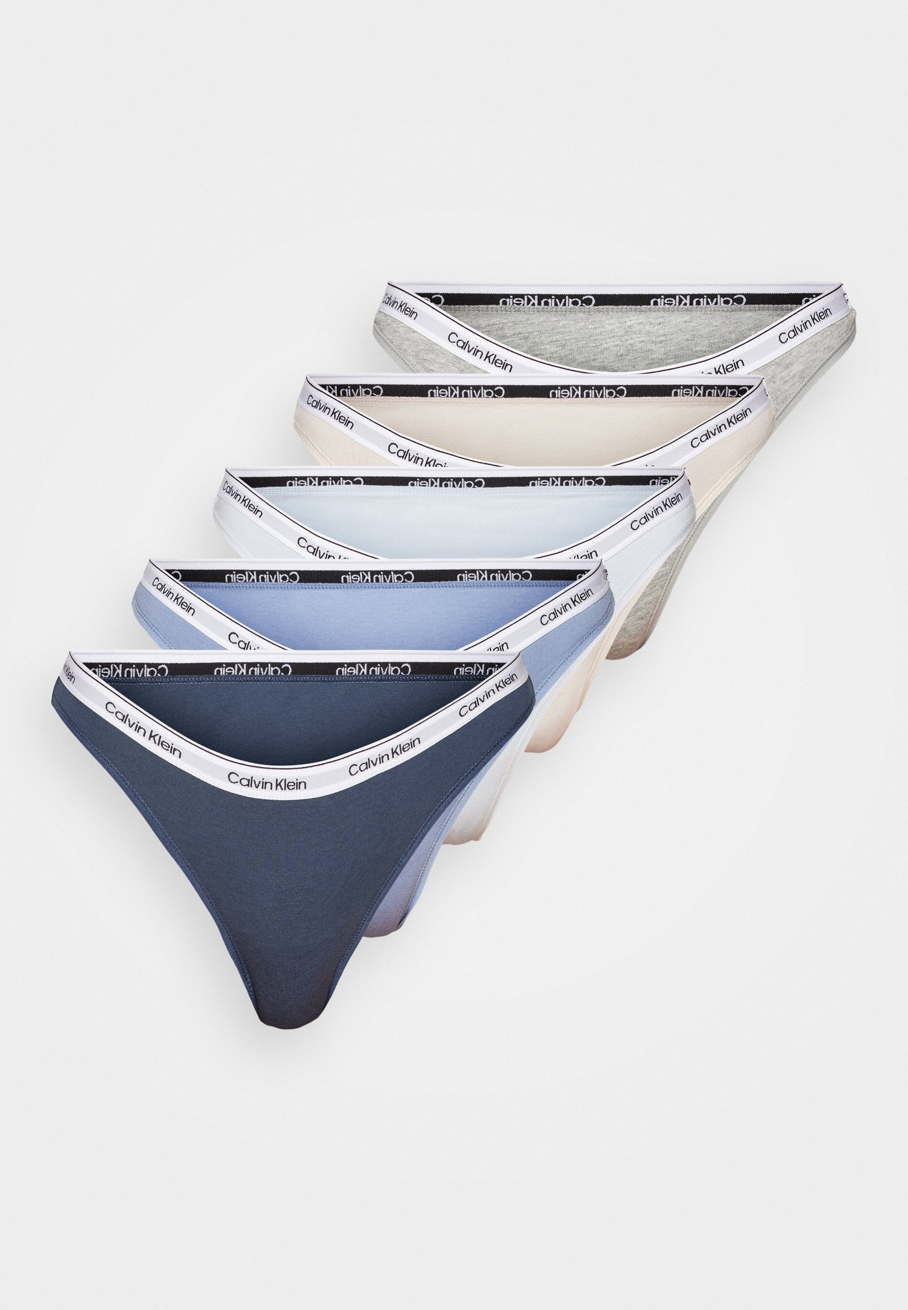 CALVIN KLEIN UNDERWEAR THONG ICON LOGO 5 PACK - Thong - Black/white/grey Heather/potpourri