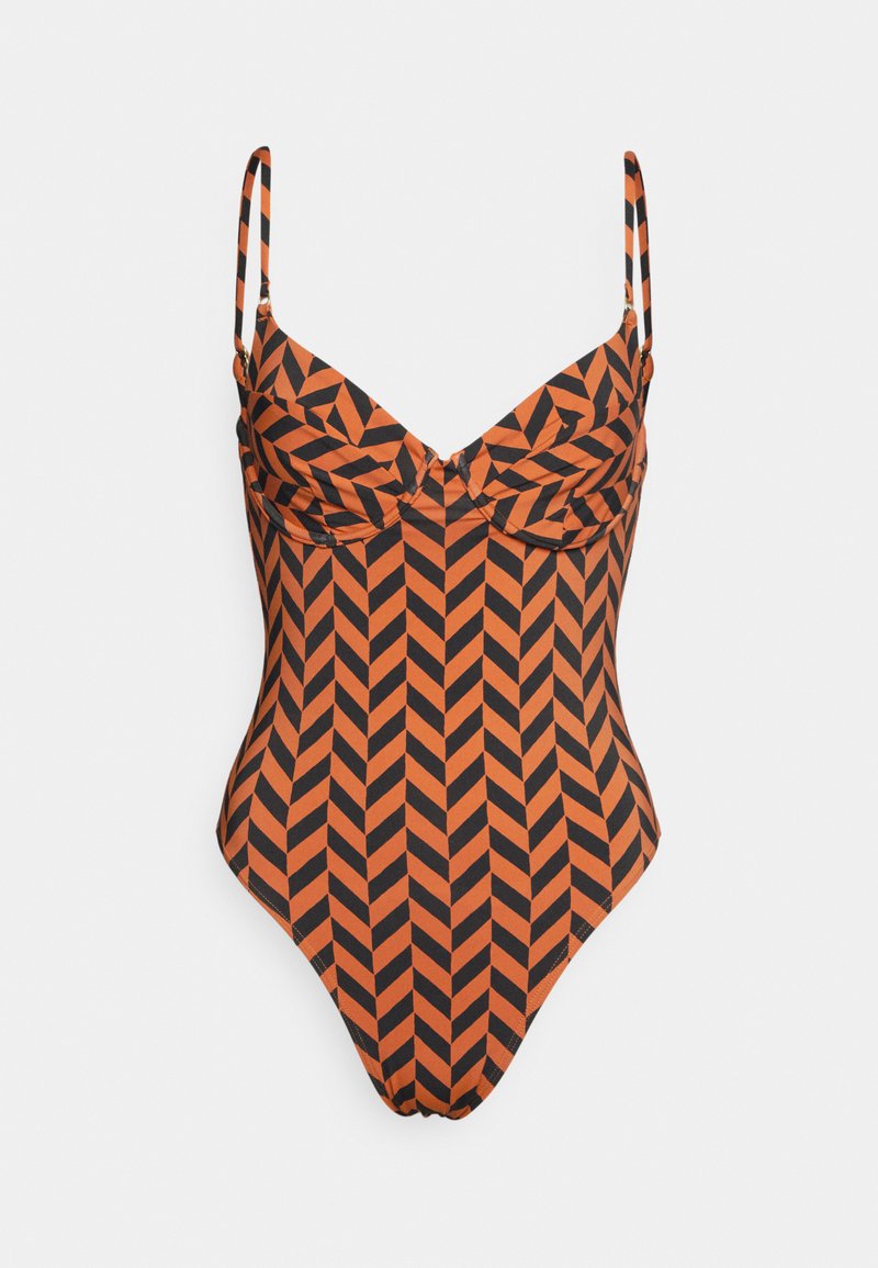 Billabong CROSS STEP ONE PIECE - Badeanzug - Brick