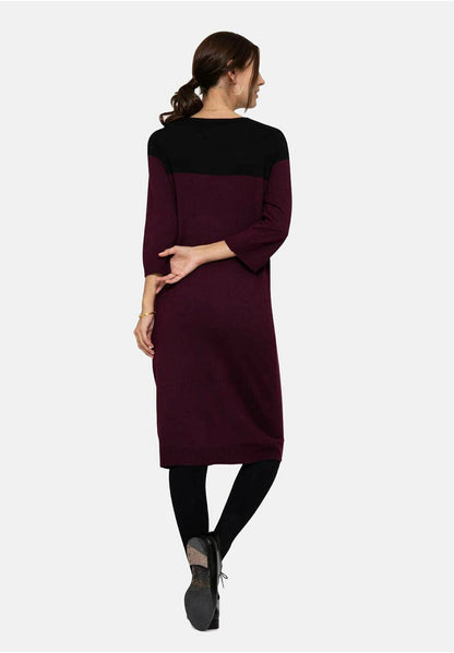  LENA STILL- - Etuikleid - Bordeaux/black