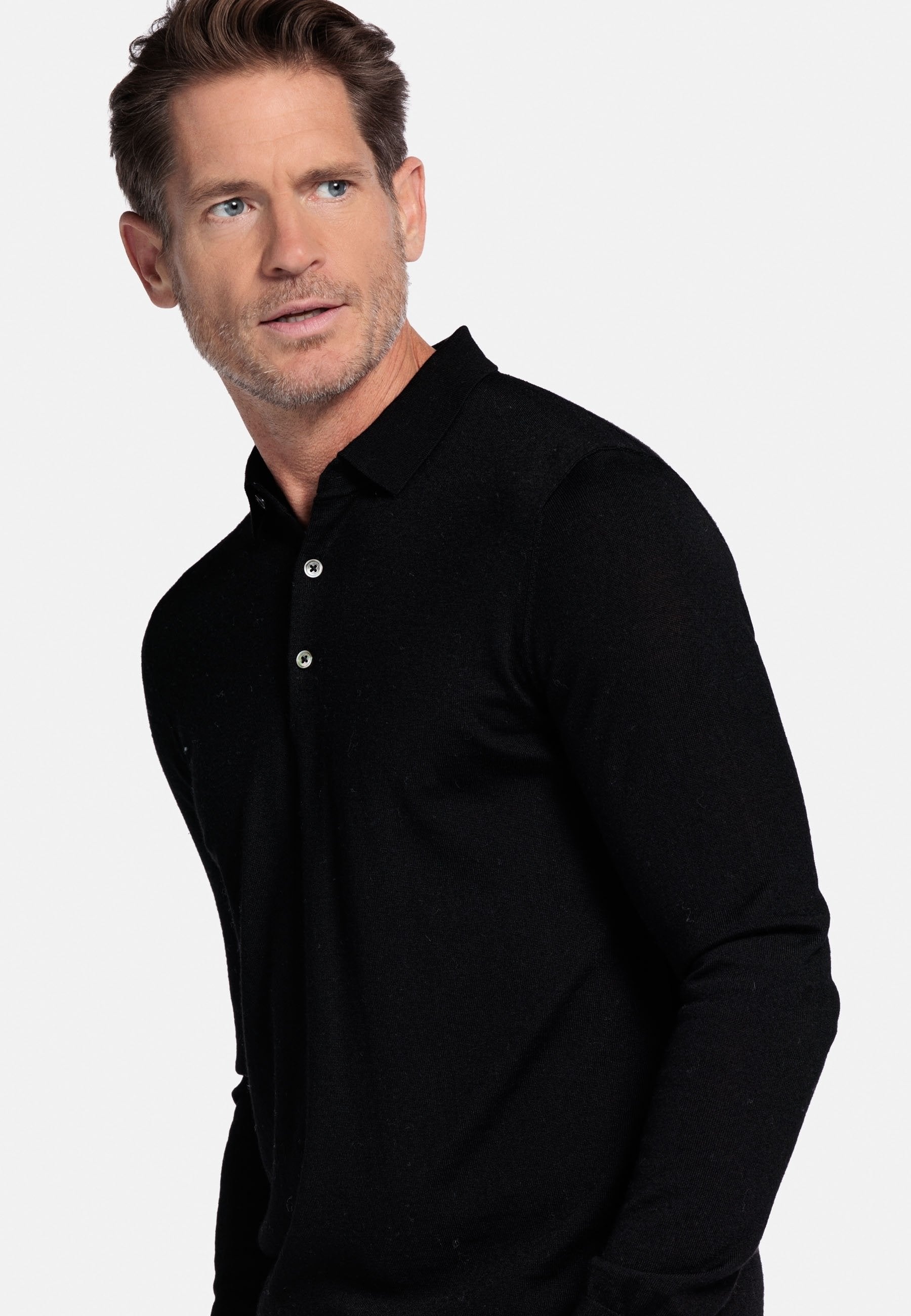 Baileys STANDAARD LANGE MOUW MODERN FIT - Polo Shirt - Black