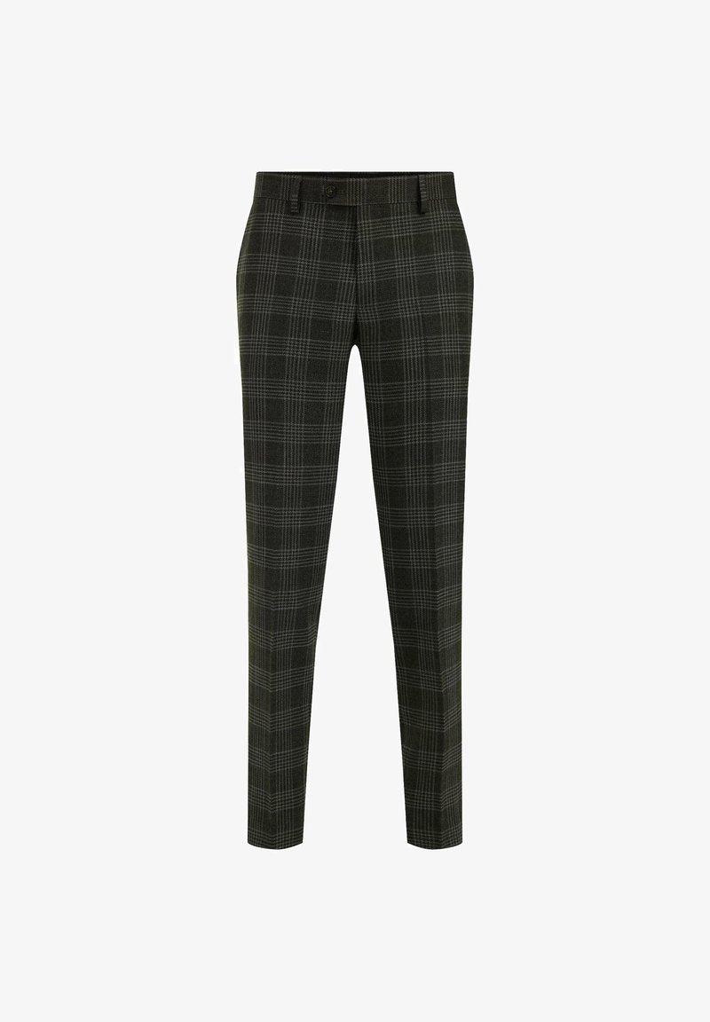 WE FASHION SLIM FIT MET DESSIN - Anzughose - Green