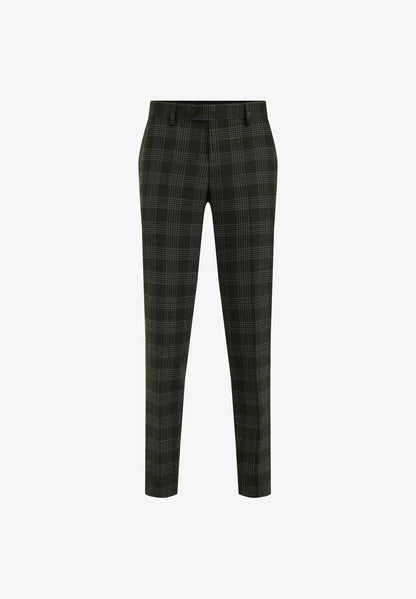 WE FASHION SLIM FIT MET DESSIN - Anzughose - Green