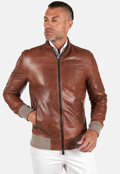  Lederjacke - Tan