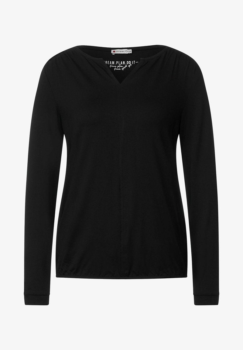 STREET ONE LANGARM - Langarmshirt - Schwarz