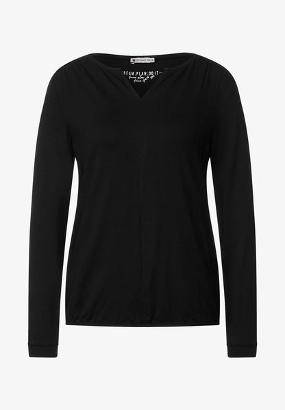 STREET ONE LANGARM - Langarmshirt - Schwarz