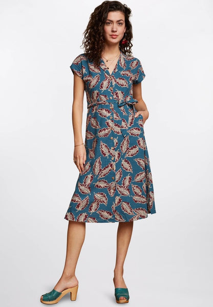 King Louie IRENE DOMINICA - Blusenkleid - Orient Blue