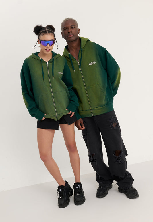 YOURTURN UNISEX - Zip-up Sweatshirt - Dark Green
