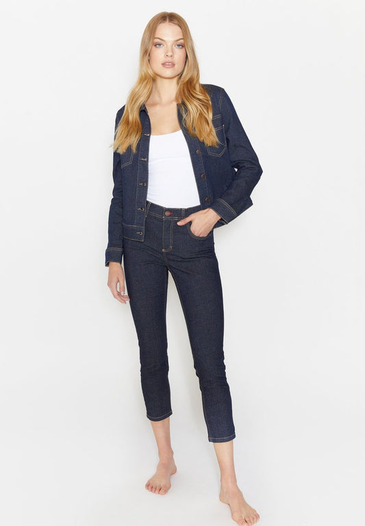 Angels JEANSJACKE 'CASUAL JACKET' MIT ZIERNÄHTEN - Jeansjacke - Dunkelblau