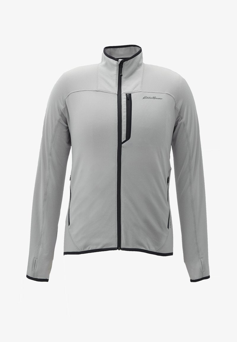 Eddie Bauer HIGH ROUTE GRID FULL ZIP - Fleecejacke - Zementgrau