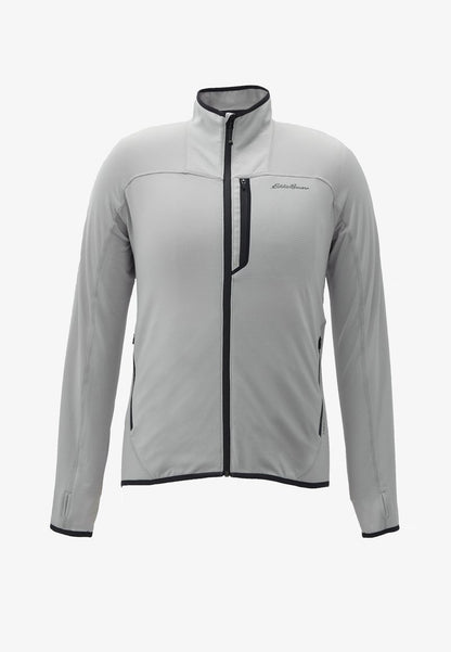 Eddie Bauer HIGH ROUTE GRID FULL ZIP - Fleecejacke - Zementgrau