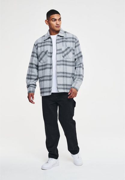 Pegador BALE EMBROIDERY ZIP SHIRT UNISEX - Hemdbluse - Cloud Grey