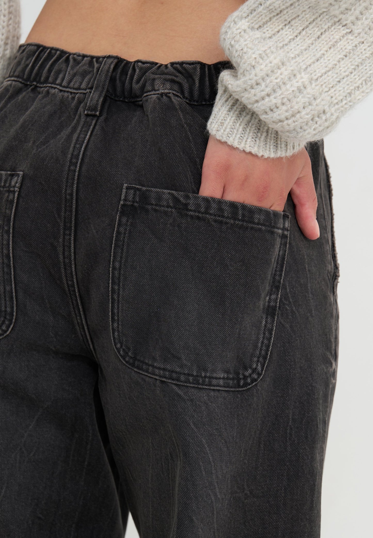 Even&Odd Wide Leg - Black Denim