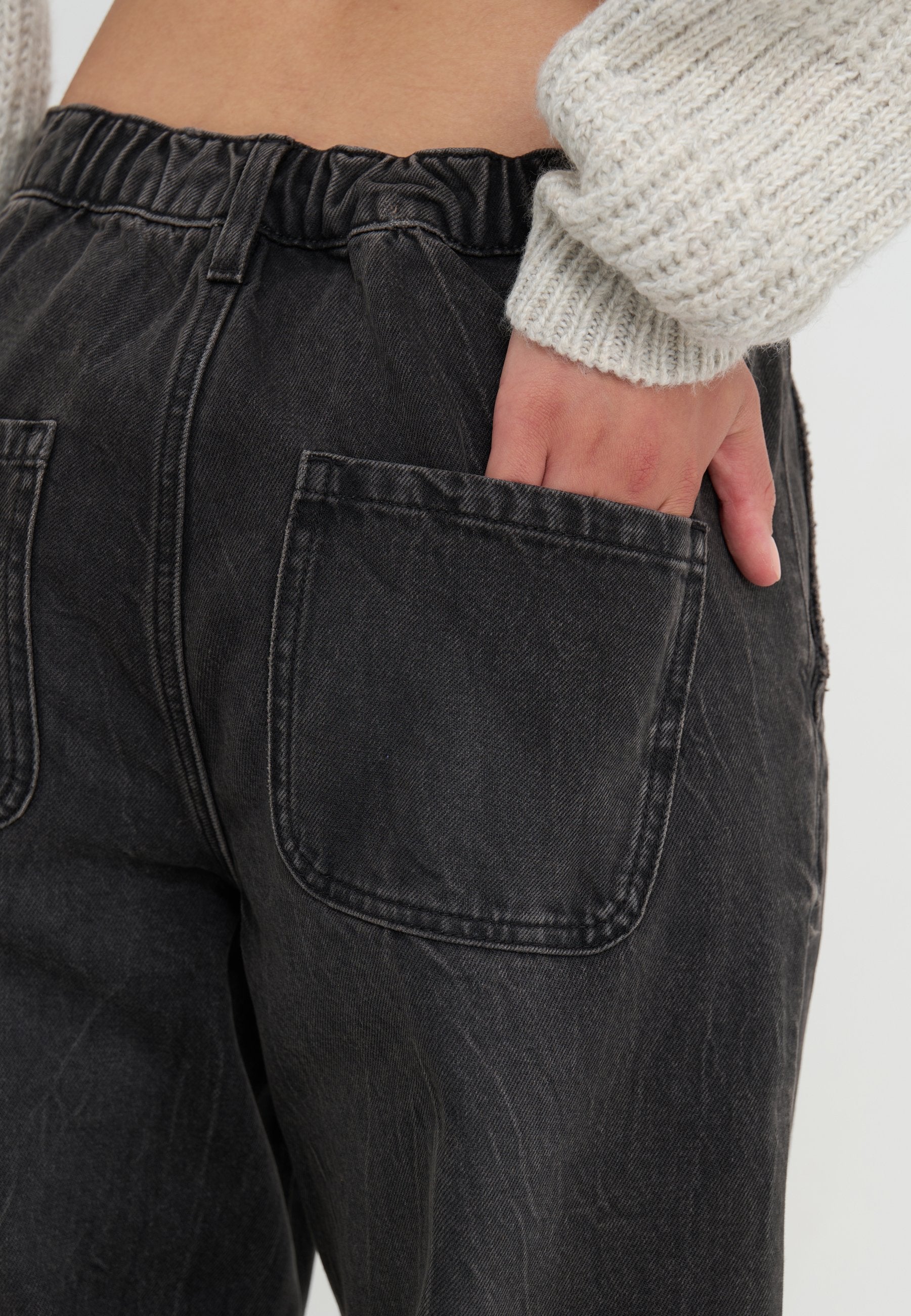 Even&Odd Wide Leg - Black Denim