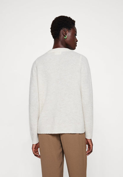 Object OBJELLIE V NECK - Strickpullover - Sandshell