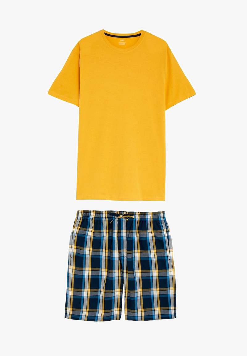 Marks & Spencer CHECKED - Nachtwäsche Set - Yellow Mix