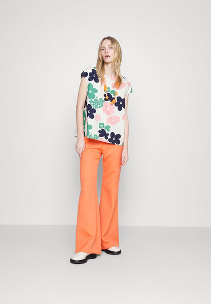 Marimekko GAPPE KEVÄTTALKOOT POPLIN - Bluse - Off-white/pink/green