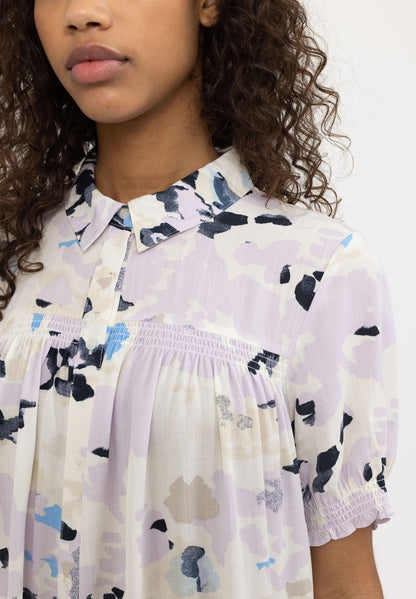 Soft Rebels Blusenkleid - Cloudy Snow White Print