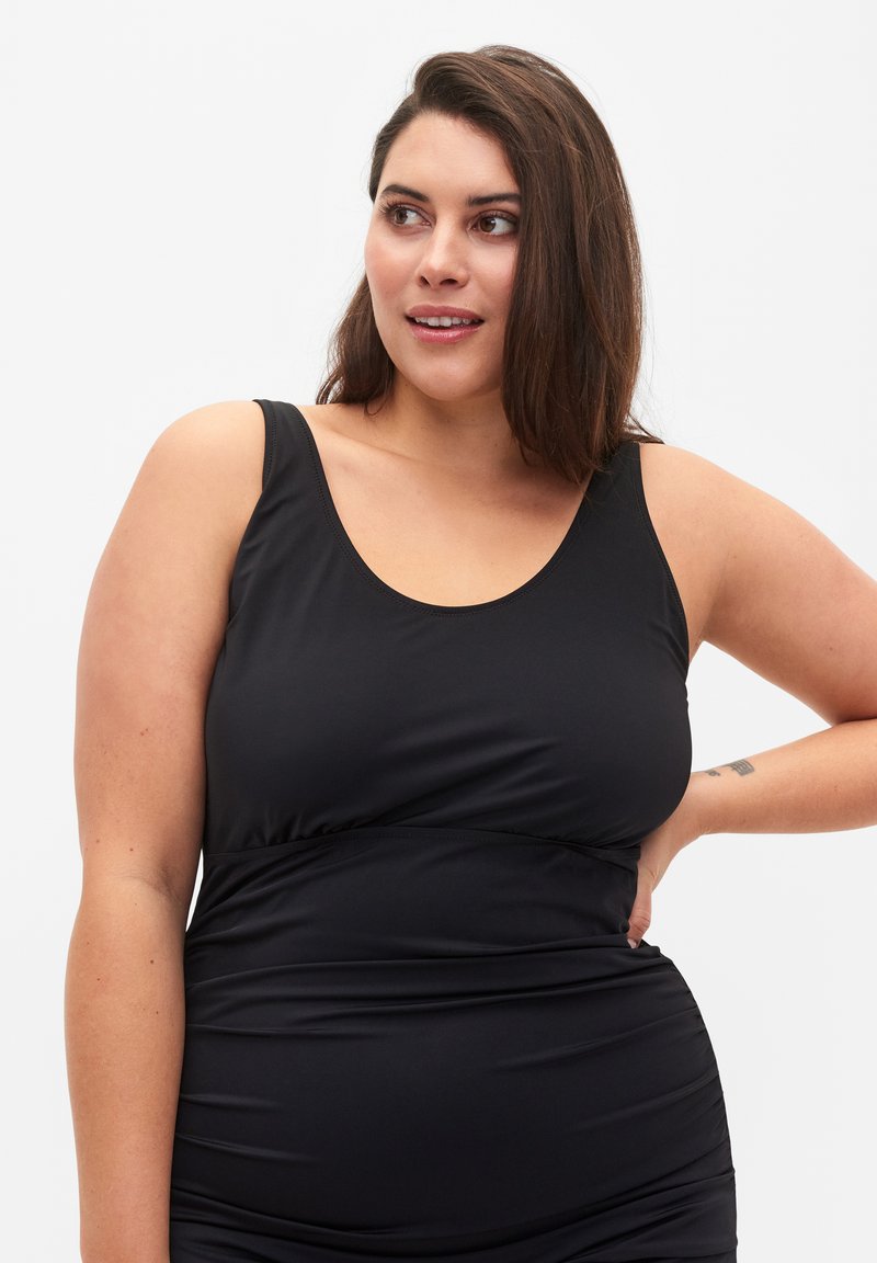 Zizzi WITH LEGS - Badeanzug - Black