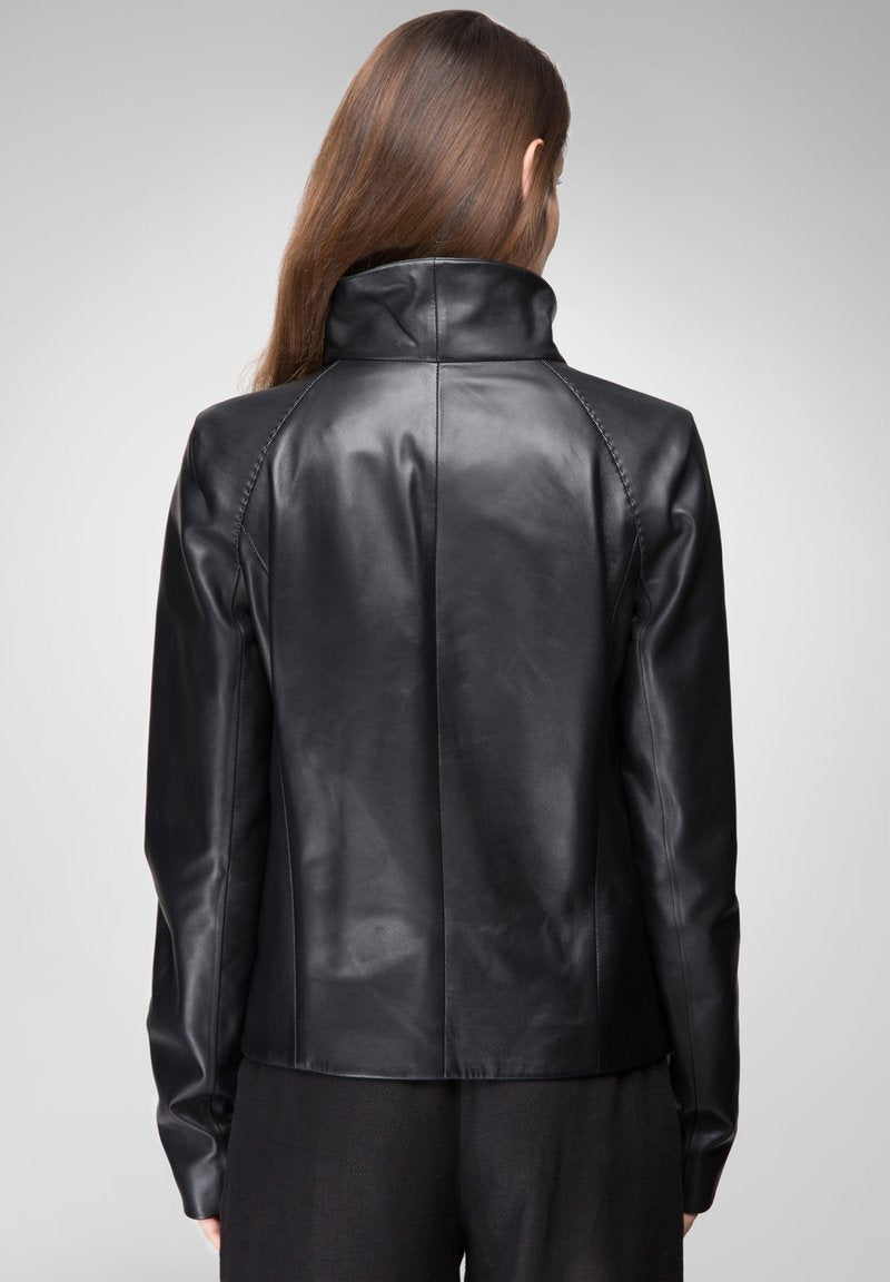  FREYA - Lederjacke - Black