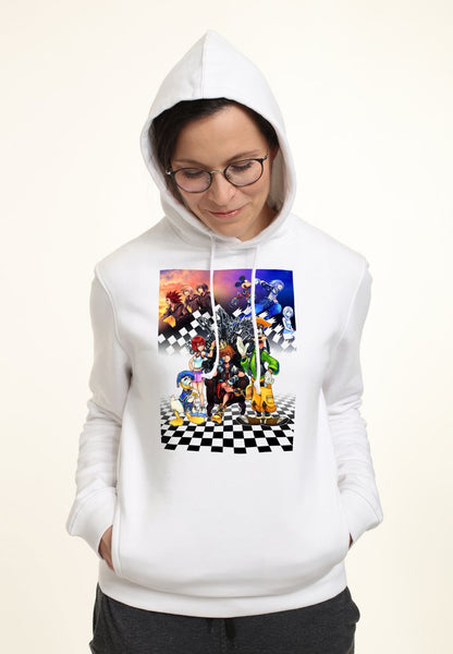 Henry Tiger KINGDOM HEARTS GROUP CHECKERS - Kapuzenpullover - White