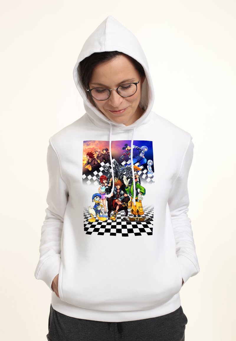 Henry Tiger KINGDOM HEARTS GROUP CHECKERS - Kapuzenpullover - White