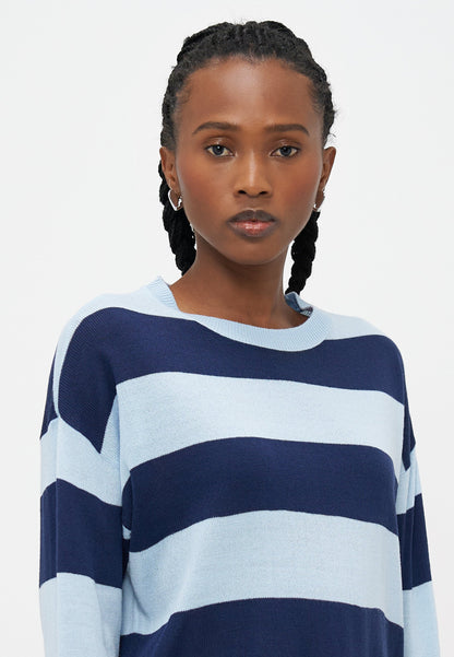 ONLY Petite ONLDERRY STRIPE O NECK - Jumper - Blue Stripes/naval Academy