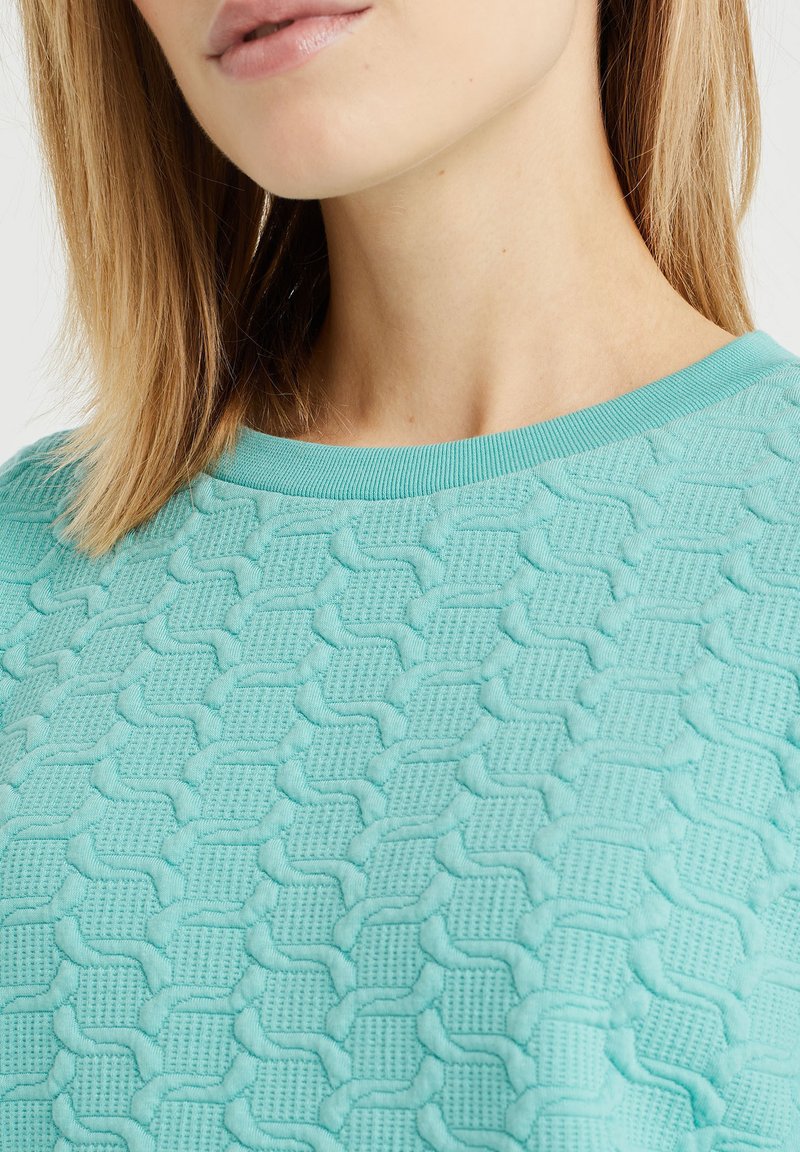 WE FASHION MET STRUCTUUR - Sweatshirt - Green