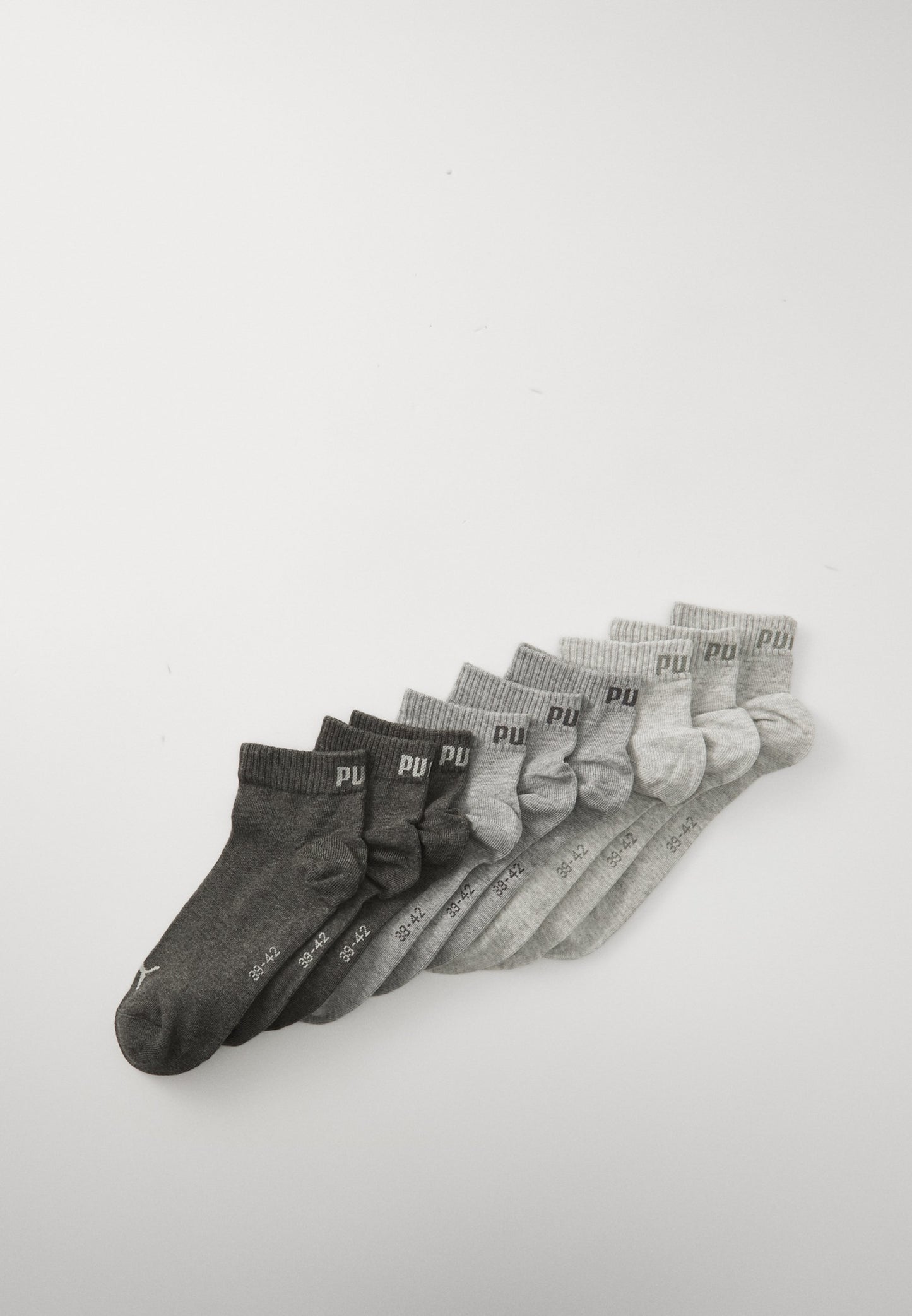 Puma QUARTER PLAIN UNISEX 9 PACK - Sports Socks - Black