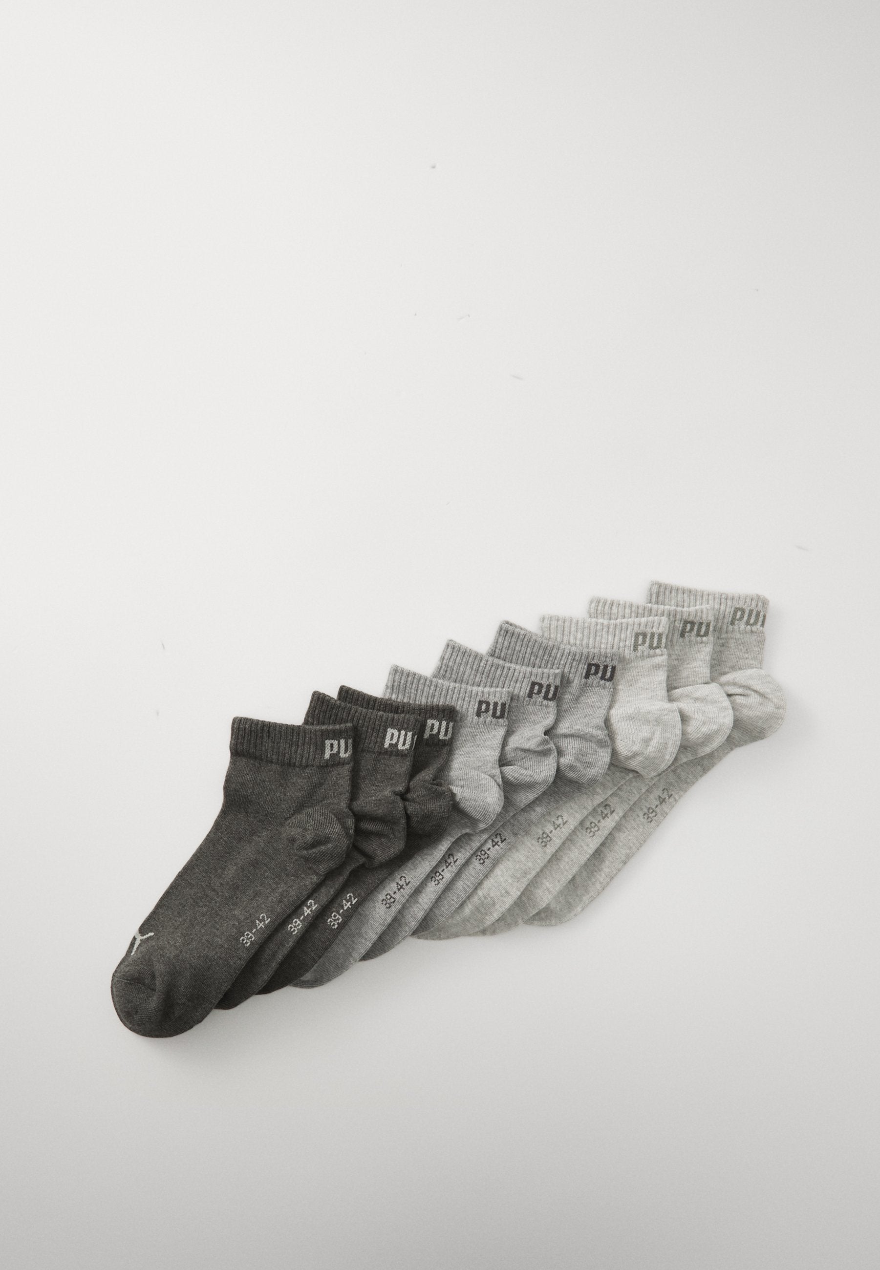 Puma QUARTER PLAIN UNISEX 9 PACK - Sports Socks - Black